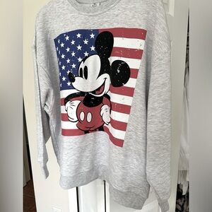 Disney 100 at Primark Mickey Mouse American Flag Sweatshirt Size M